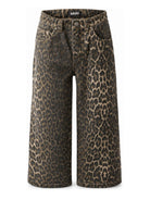 Pantaloni per bambina Molo Kids marrone con stampa animalier 6W26I120 9783 MOLO KIDS 