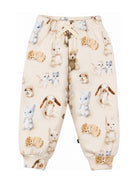 Pantaloni per neonato Molo Kids bianco con stampa grafica animali 6W26I204 5935 MOLO KIDS 