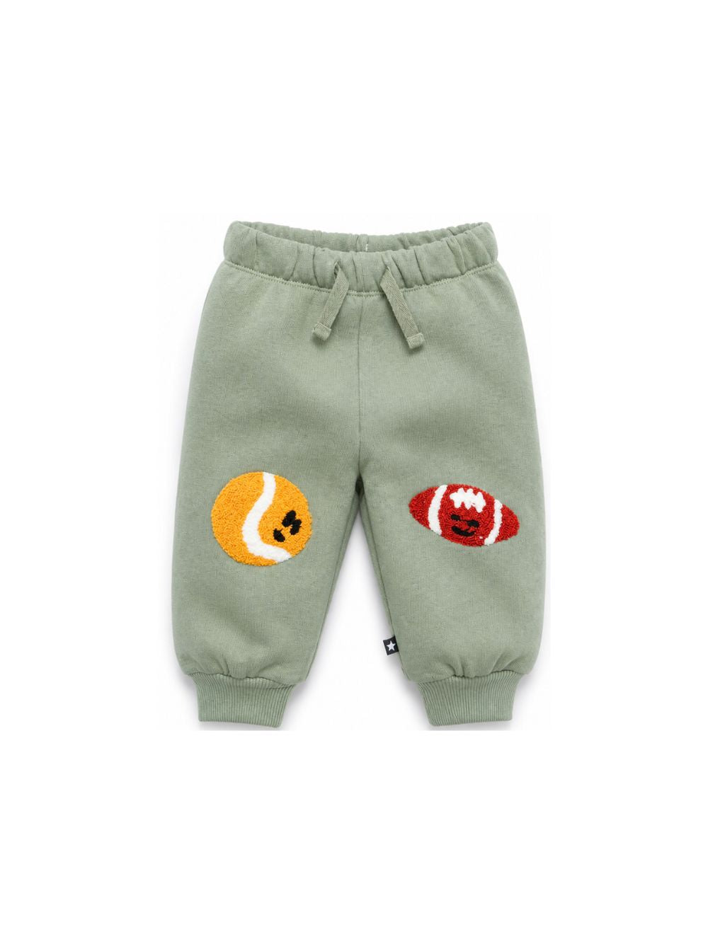 Pantaloni sportivi per neonato Molo Kids verde salvia con pacht 6W26I208 5720 MOLO KIDS 
