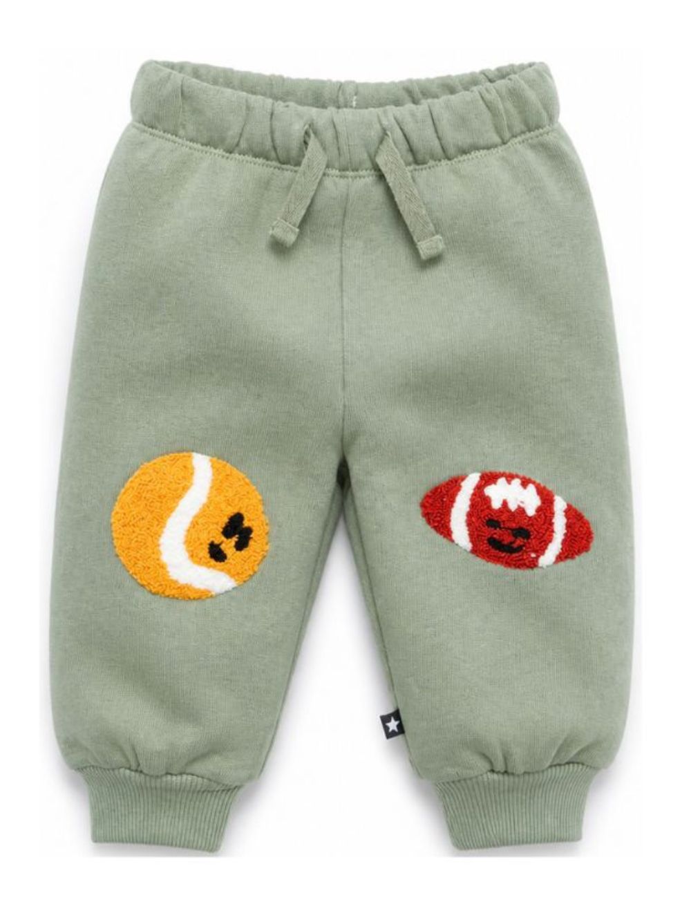 Pantaloni sportivi per neonato Molo Kids verde salvia con pacht 6W26I208 5720 MOLO KIDS 