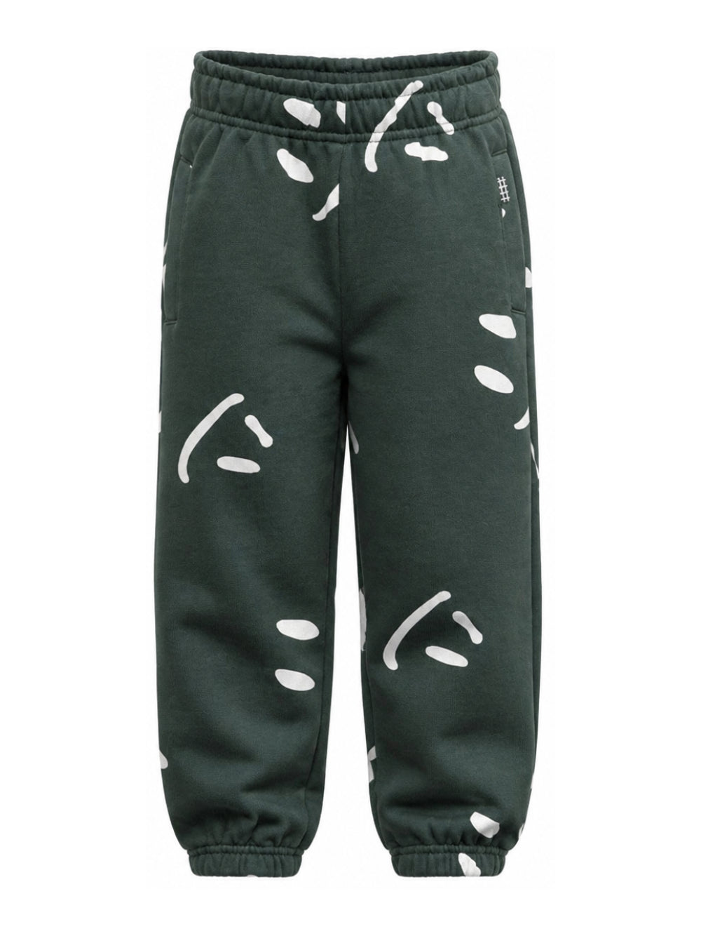 Pantaloni sportivi per bambino Molo Kids verde con stampa smiley all-over 6W26I209 6252 MOLO KIDS 