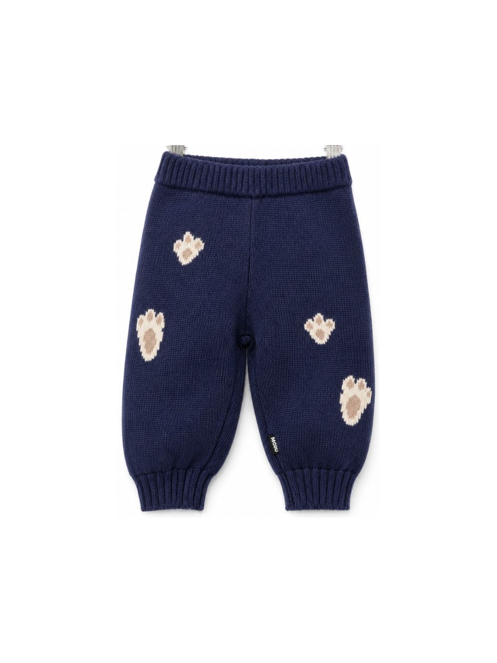 Pantaloni per neonato Molo Kids blu navy con dettaglio ricamo zampa 6W26I210 2482 MOLO KIDS 