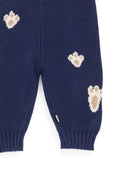 Pantaloni per neonato Molo Kids blu navy con dettaglio ricamo zampa 6W26I210 2482 MOLO KIDS 