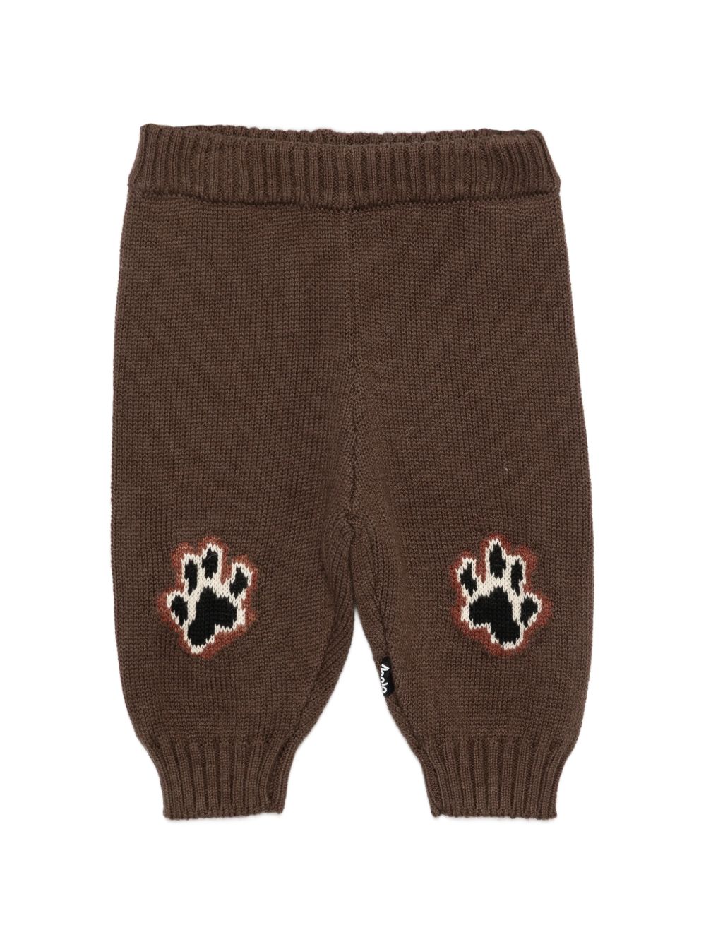 Pantaloni per neonato Molo Kids marrone con zampette ricamate 6W26I210 8795 MOLO KIDS 