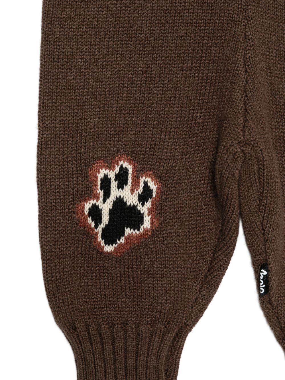 Pantaloni per neonato Molo Kids marrone con zampette ricamate 6W26I210 8795 MOLO KIDS 