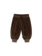 Pantaloni pe neonato Molo Kids marroni con ricamo sorriso 6W26I216 8795 MOLO KIDS 