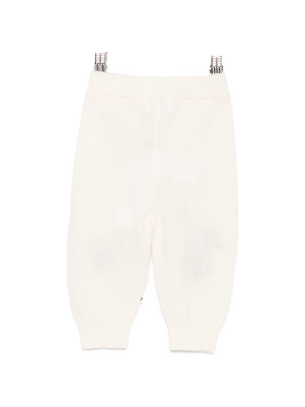 Pantaloni per neonato Molo Kids bianchi con animali ricamati sul davanti 6W26I222 5775 MOLO KIDS 