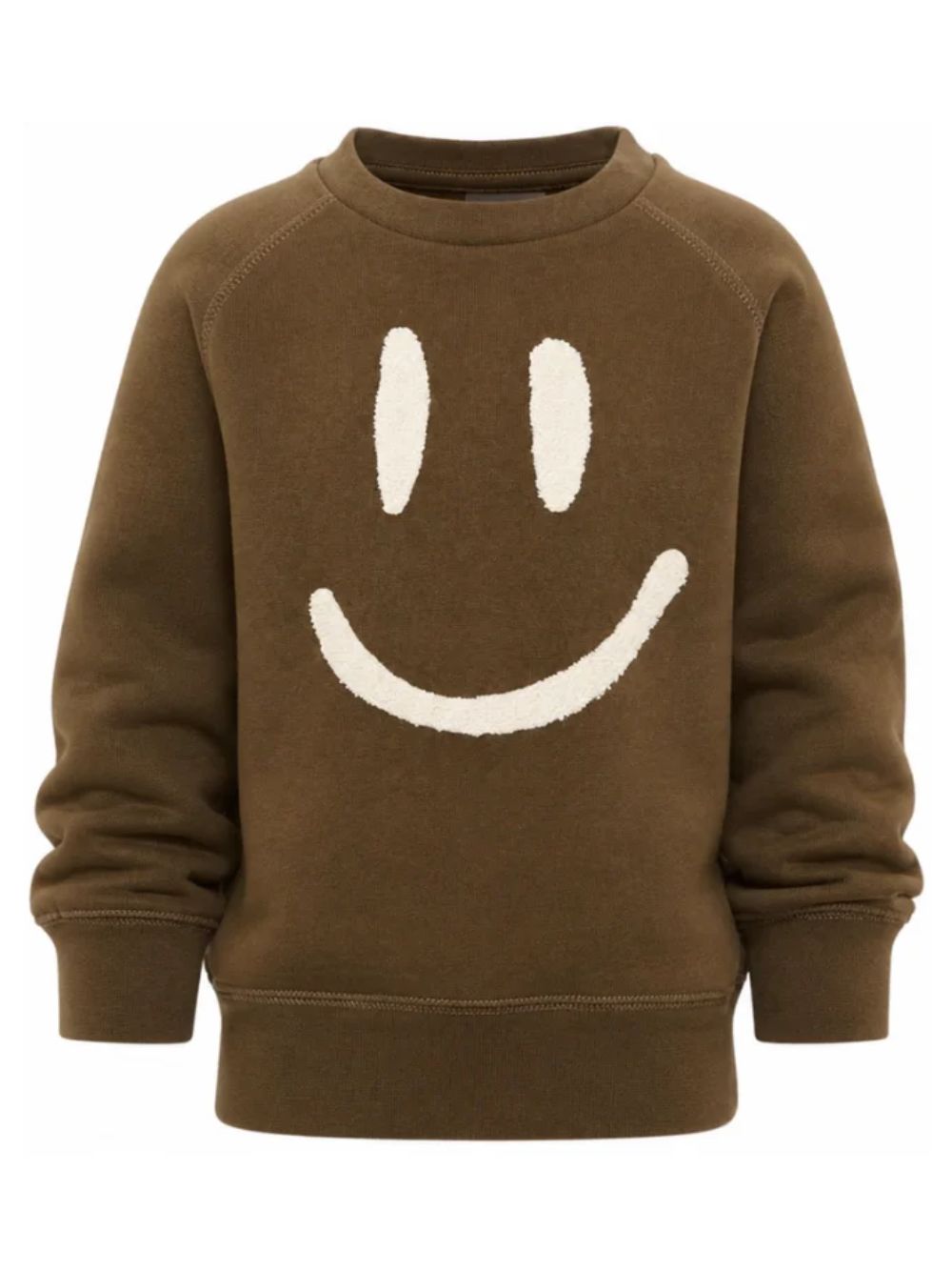 Felpa per bambino Molo Kids marrone con stampa faccina sorridente 6W26J201 8795 MOLO KIDS 