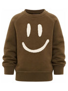 Felpa per bambino Molo Kids marrone con stampa faccina sorridente 6W26J201 8795 MOLO KIDS 