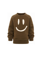 Felpa per bambino Molo Kids marrone con stampa faccina sorridente 6W26J201 8795 MOLO KIDS 