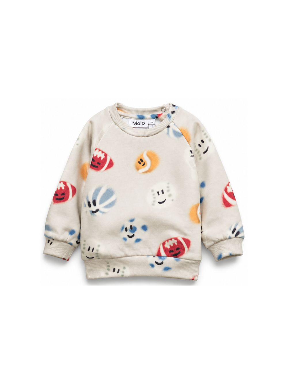 Felpa per neonato Molo Kids beige/multicolore con stampa grafica 6W26J202 6077 MOLO KIDS 