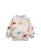 Felpa per neonato Molo Kids beige/multicolore con stampa grafica 6W26J202 6077 MOLO KIDS 