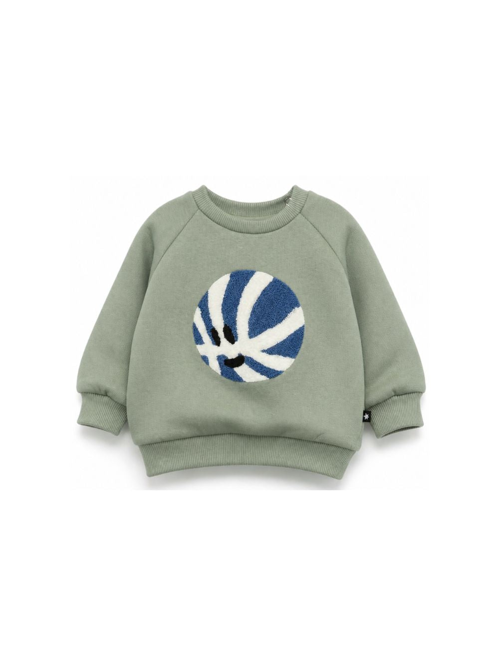 Felpa per neonato Molo Kids verde con patch 6W26J204 5720 MOLO KIDS 
