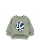 Felpa per neonato Molo Kids verde con patch 6W26J204 5720 MOLO KIDS 