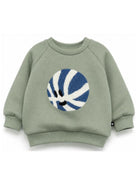 Felpa per neonato Molo Kids verde con patch 6W26J204 5720 MOLO KIDS 
