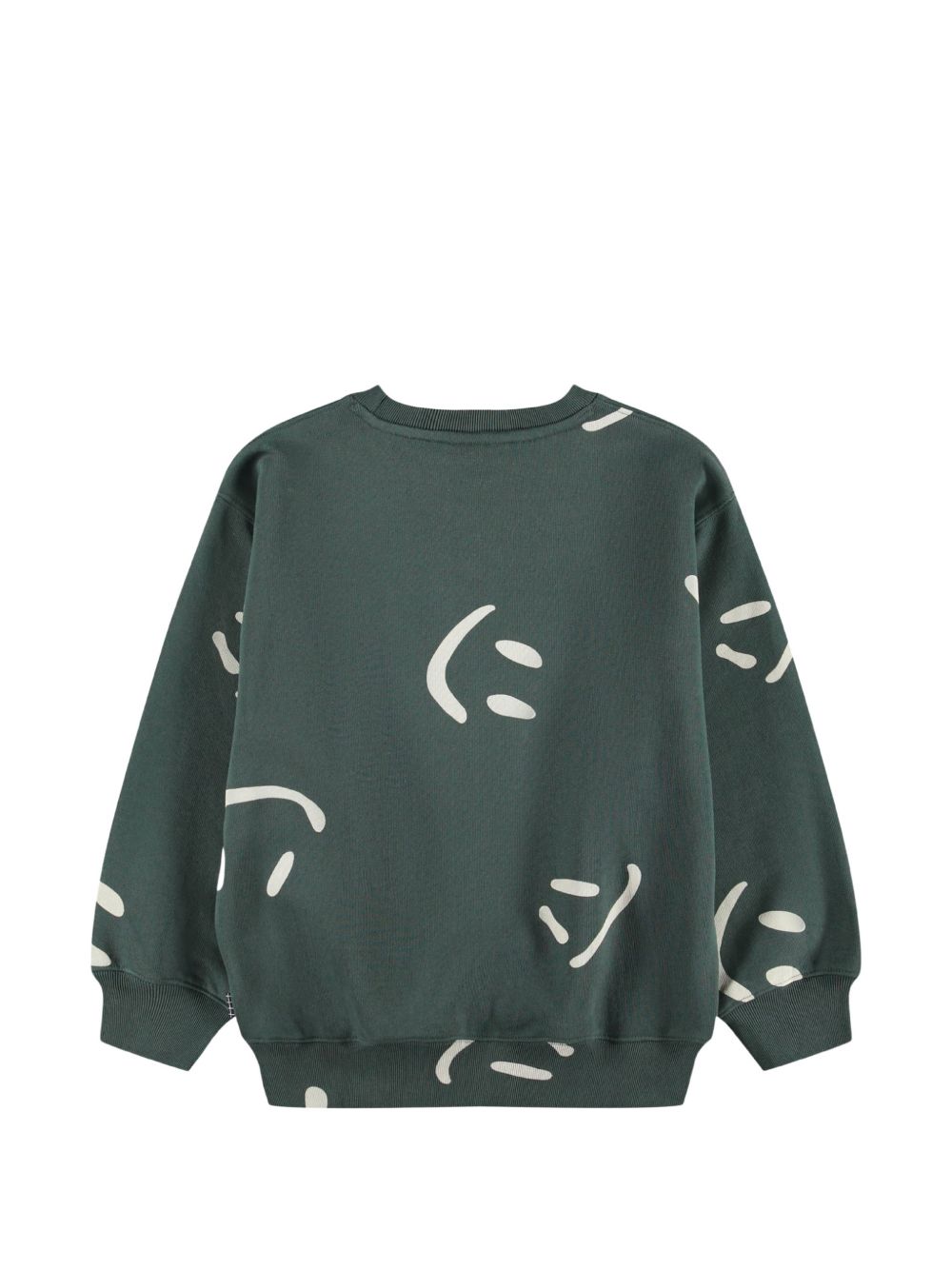 Felpa per bambino Molo Kids verde scuro con stampa smile 6W26J205 6252 MOLO KIDS 