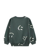 Felpa per bambino Molo Kids verde scuro con stampa smile 6W26J205 6252 MOLO KIDS 