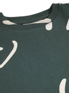 Felpa per bambino Molo Kids verde scuro con stampa smile 6W26J205 6252 MOLO KIDS 