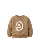 Felpa per neonato Molo Kids marrone con stampa grafica sul davanti 6W26J206 8810 MOLO KIDS 