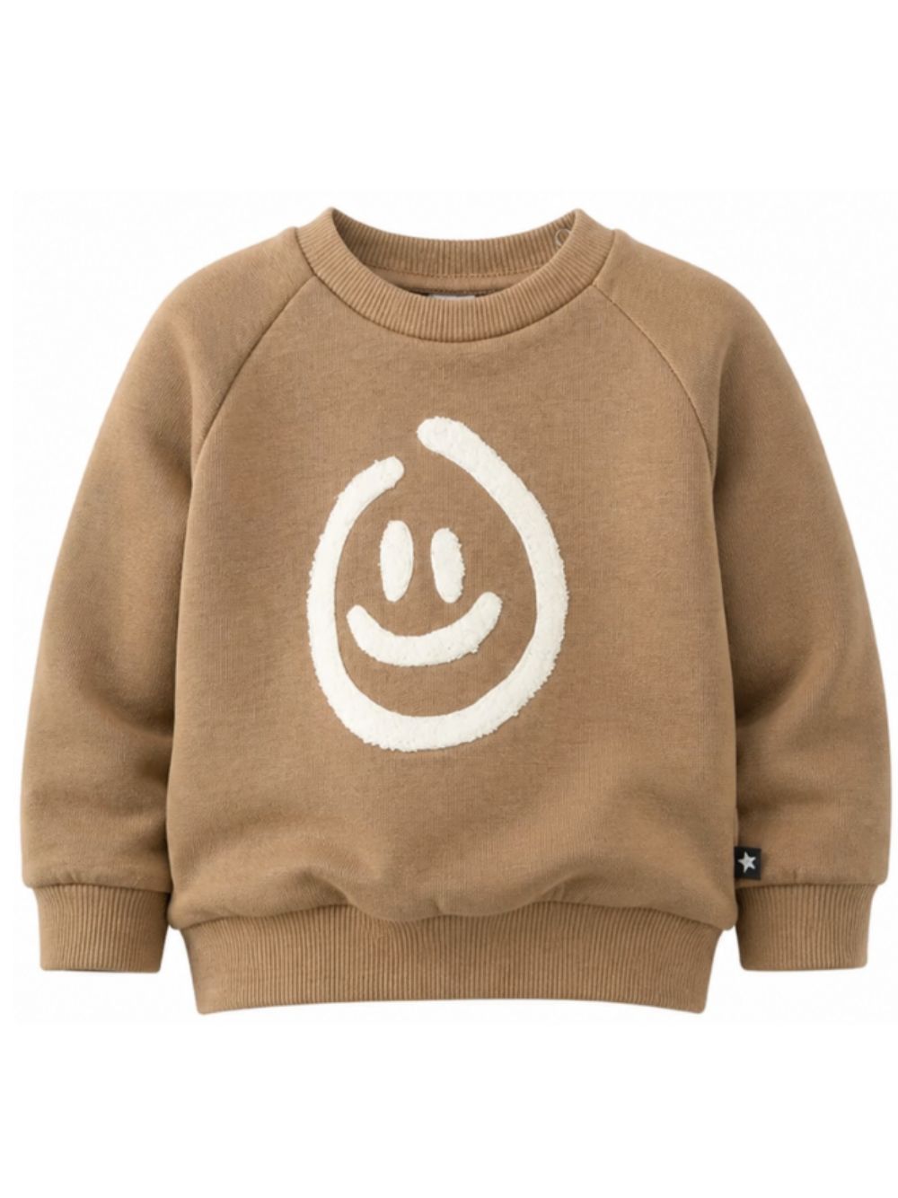 Felpa per neonato Molo Kids marrone con stampa grafica sul davanti 6W26J206 8810 MOLO KIDS 