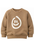 Felpa per neonato Molo Kids marrone con stampa grafica sul davanti 6W26J206 8810 MOLO KIDS 