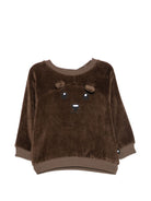Felpa per neonato Molo Kids marrone con toppa a forma di orsetto 6W26J209 8795 MOLO KIDS 