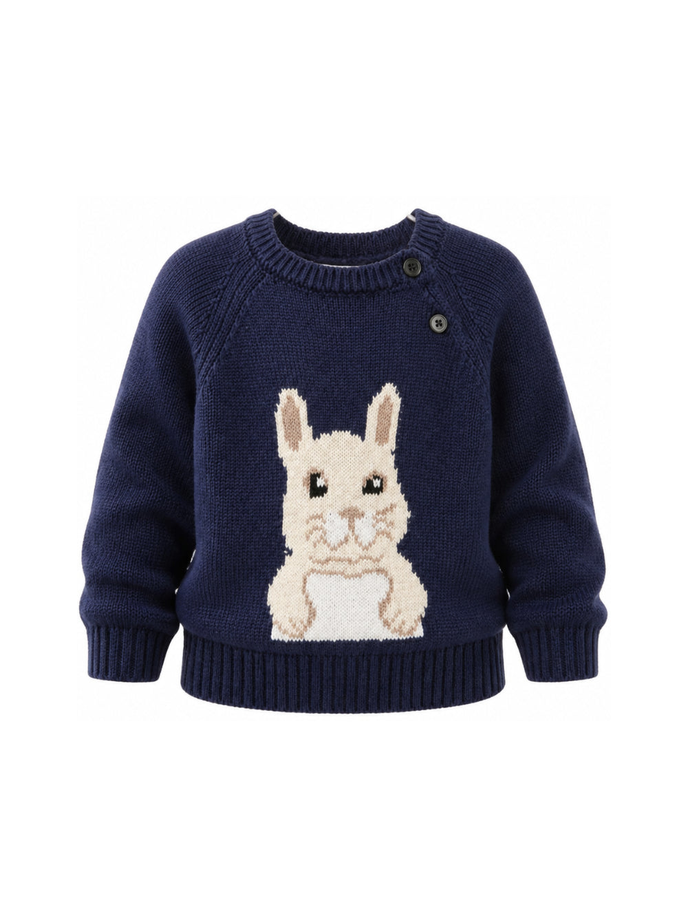 Maglione per neonato Molo Kids blu navy con dettaglio coniglietto ricamato 6W26K209 6817 MOLO KIDS 
