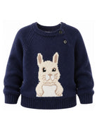 Maglione per neonato Molo Kids blu navy con dettaglio coniglietto ricamato 6W26K209 6817 MOLO KIDS 