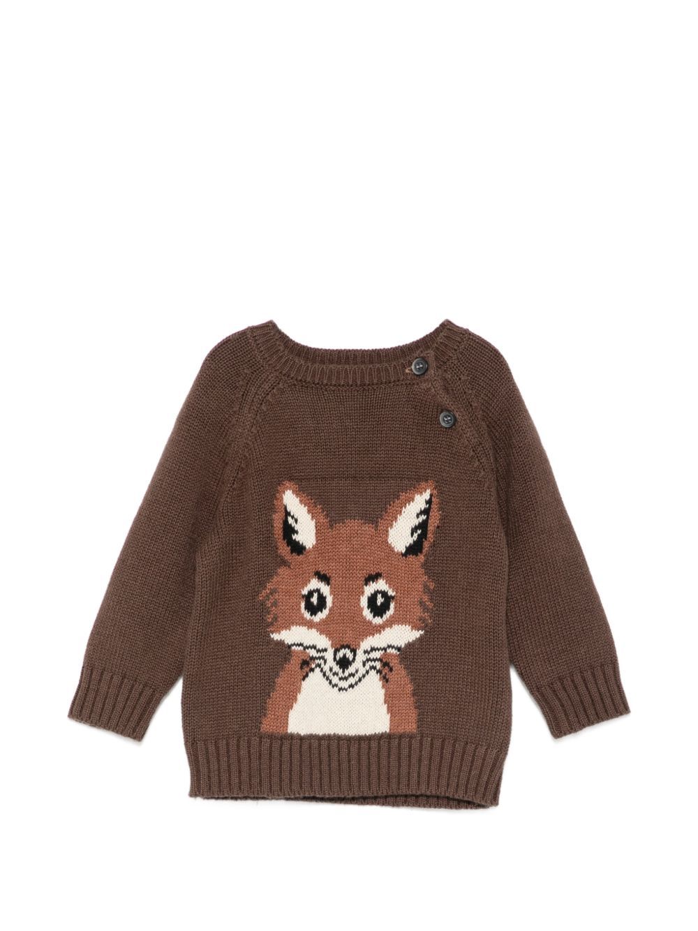 Maglione per neonato Molo Kids marrone con design lavorato a maglia 6W26K209 8966 MOLO KIDS 