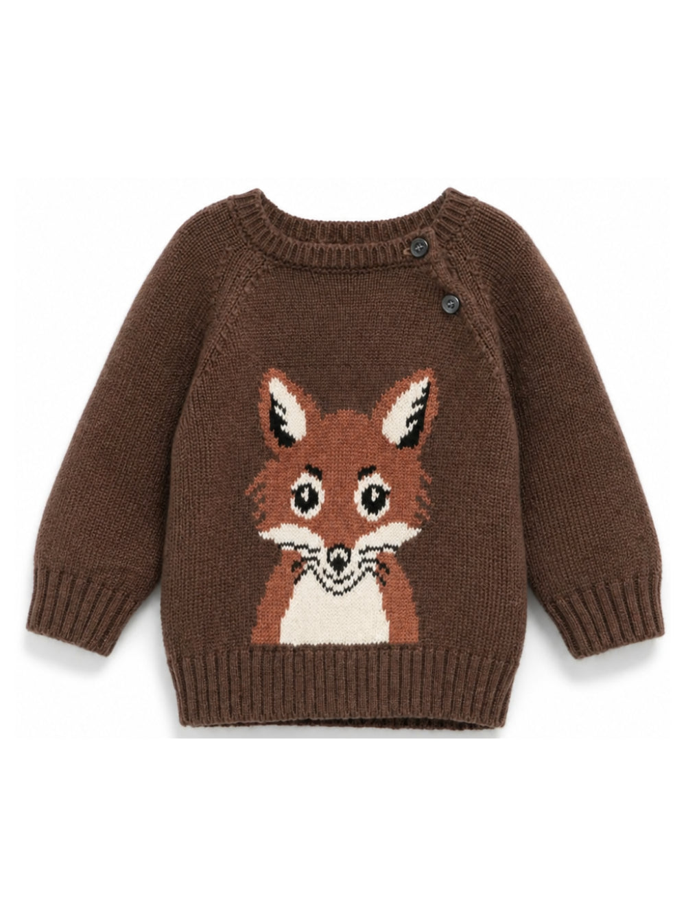 Maglione per neonato Molo Kids marrone con design lavorato a maglia 6W26K209 8966 MOLO KIDS 