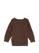 Maglione per neonato Molo Kids marrone con design lavorato a maglia 6W26K209 8966 MOLO KIDS 