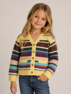 Cardigan per bambina Molo Kids multicolore con motivo a righe orizzontali 6W26K301 5755 MOLO KIDS 
