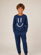 Pigiama per bambino Molo Kids blu con motivo smiley 6W26R503 2482 MOLO KIDS 