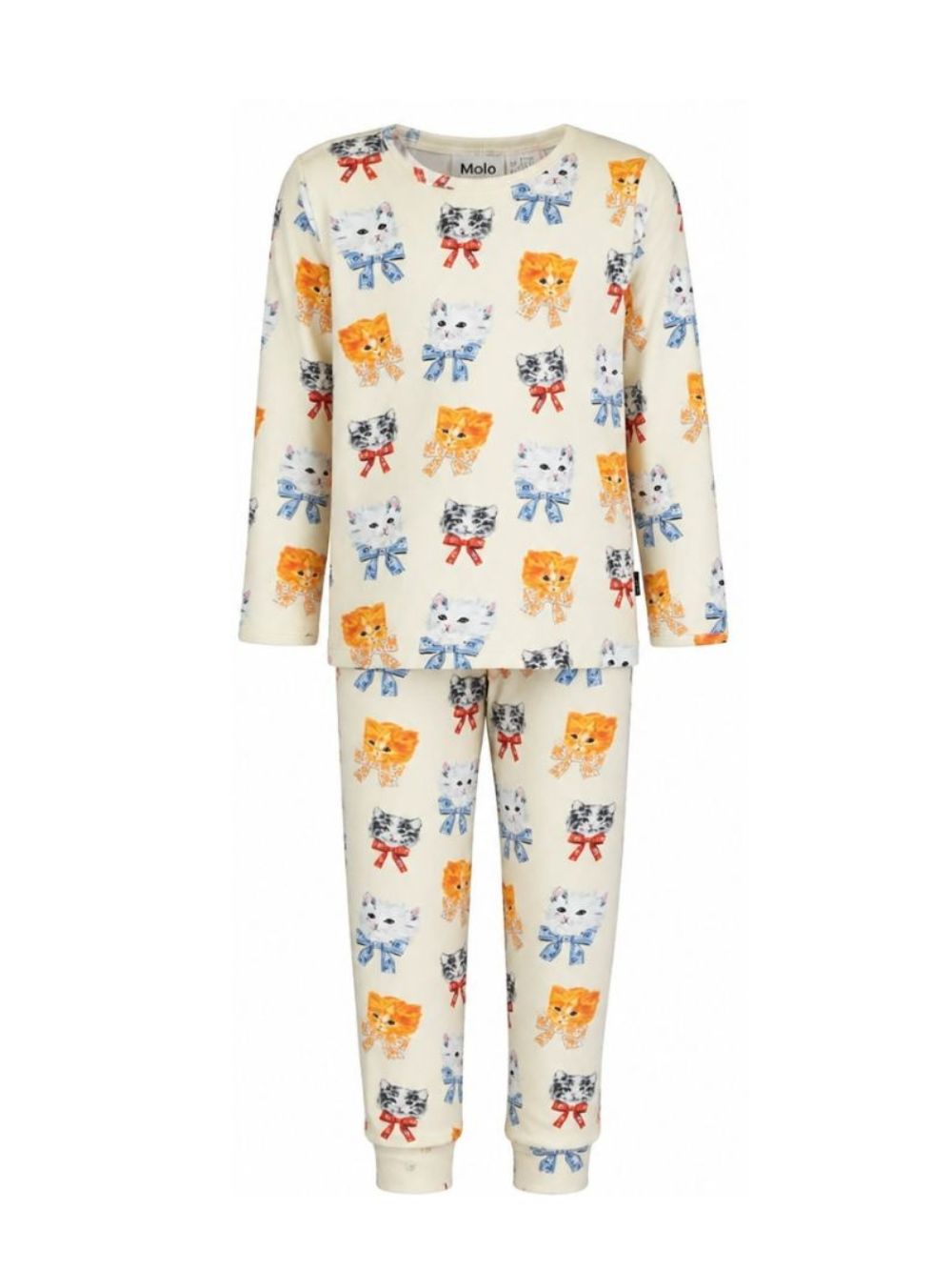 Pigiama per bambini Molo Kids beige con motivo con gattini 6W26R503 5848 MOLO KIDS 