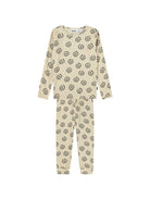 Pigiama per bambini Molo Kids beige con stampa con smile 6W26R503 5871 MOLO KIDS 