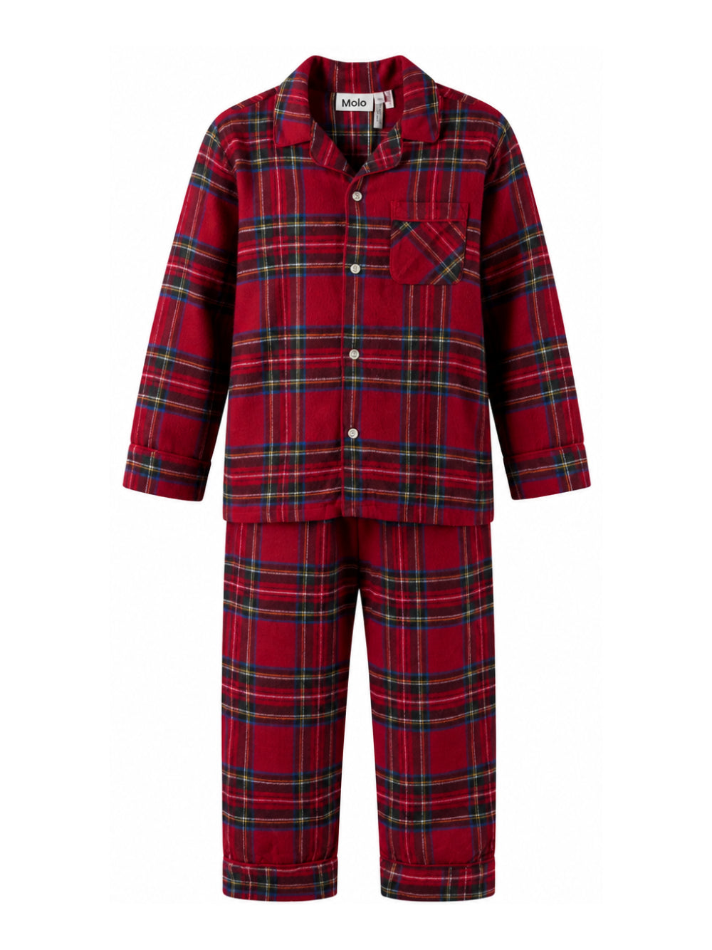 Pigiama per bambino Molo Kids rosso con motivo a quadri 6W26R504 5778 MOLO KIDS 