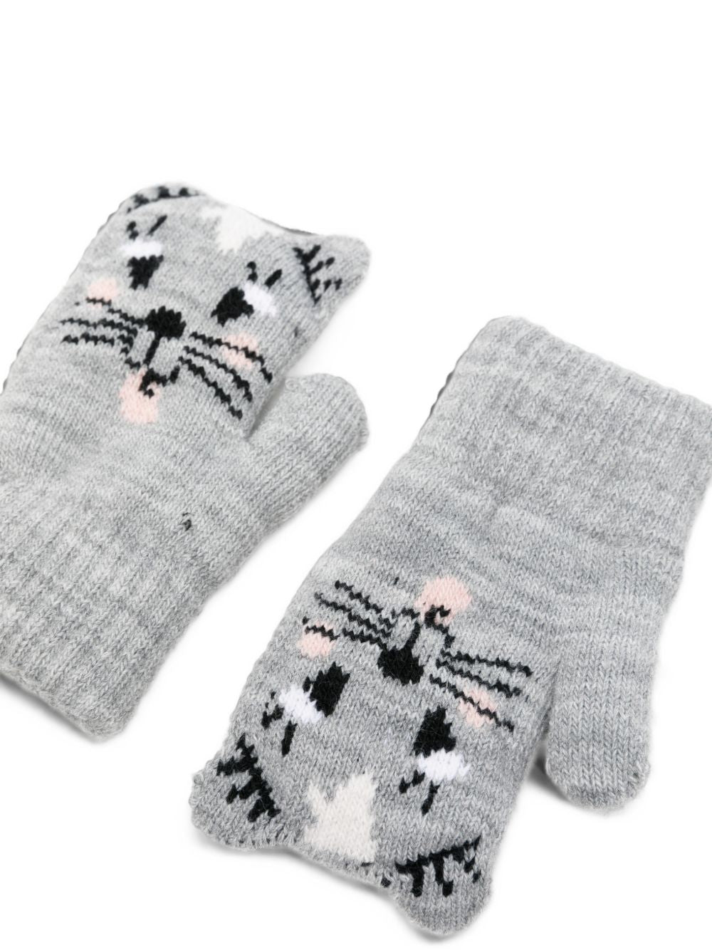 Guanti per bambini Molo Kids grigi con motivo gatto 7W26S102 1046 MOLO KIDS 