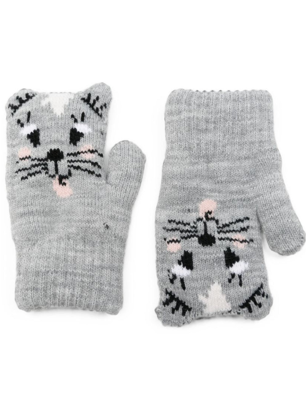 Guanti per bambini Molo Kids grigi con motivo gatto 7W26S102 1046 MOLO KIDS 