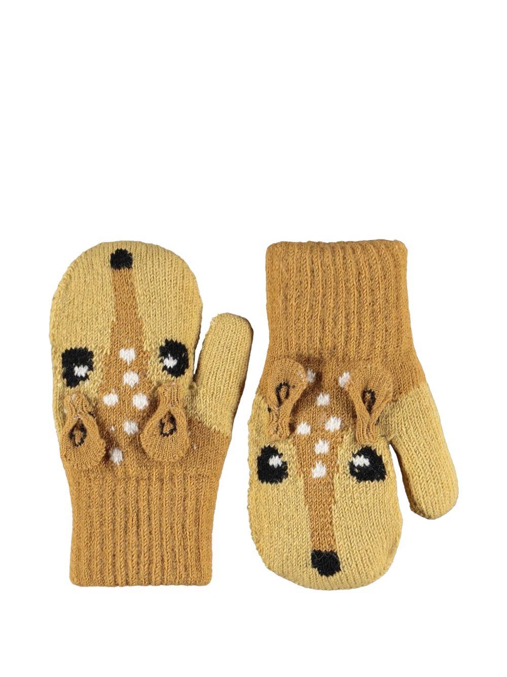 Guanti per bambina Molo Kids beige con motivo giraffa ad intarsio 7W26S102 5725 MOLO KIDS 