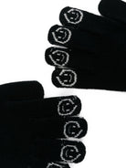 Guanti per bambini Molo Kids neri con ricamo smiley 7W26S203 0099 MOLO KIDS 