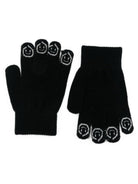 Guanti per bambini Molo Kids neri con ricamo smiley 7W26S203 0099 MOLO KIDS 