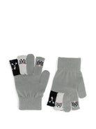 Guanti per bambini Molo Kids grigi con ricamo gatti 7W26S203 2949 MOLO KIDS 