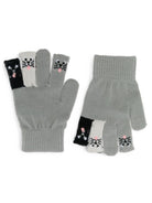 Guanti per bambini Molo Kids grigi con ricamo gatti 7W26S203 2949 MOLO KIDS 