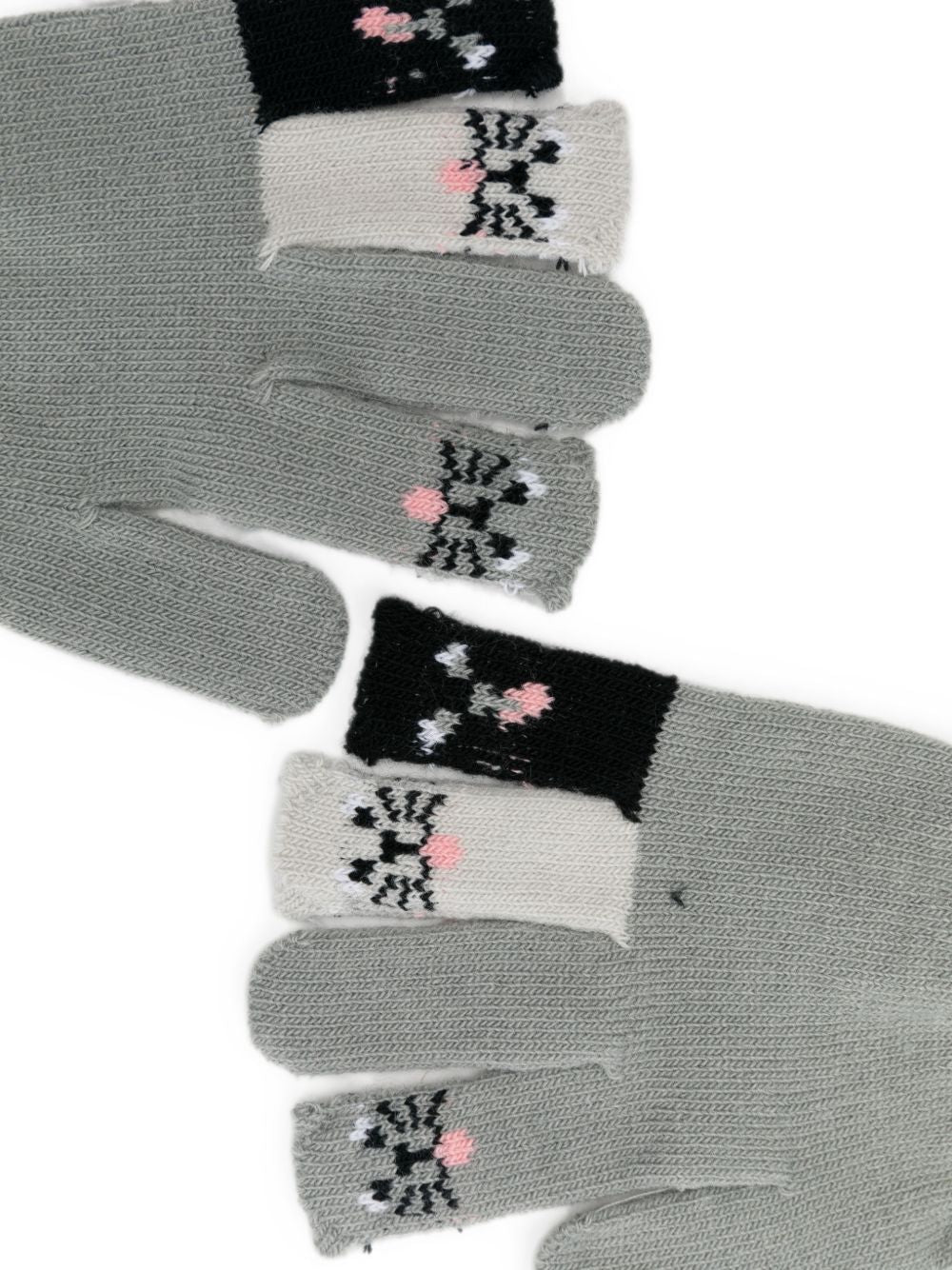 Guanti per bambini Molo Kids grigi con ricamo gatti 7W26S203 2949 MOLO KIDS 