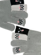 Guanti per bambini Molo Kids grigi con ricamo gatti 7W26S203 2949 MOLO KIDS 