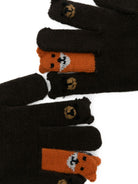 Guanti per bambino Molo marrone Kaapo con intarsio 7W26S203 5993 MOLO KIDS 