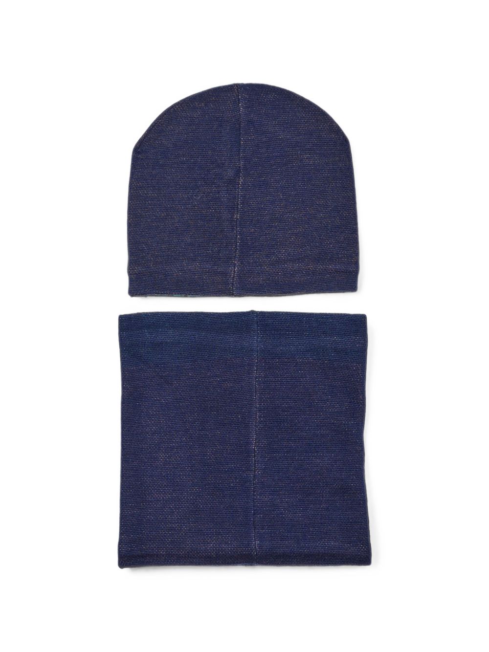 Set berretto e snood Kleo per bambini Molo blu con intarsio dinosauro 7W26S302 4015 MOLO KIDS 