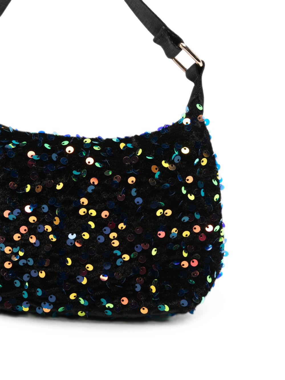 Borsa a spalla Dolly per bambina Molo nera con paillettes 7W26V104 9963 MOLO KIDS 
