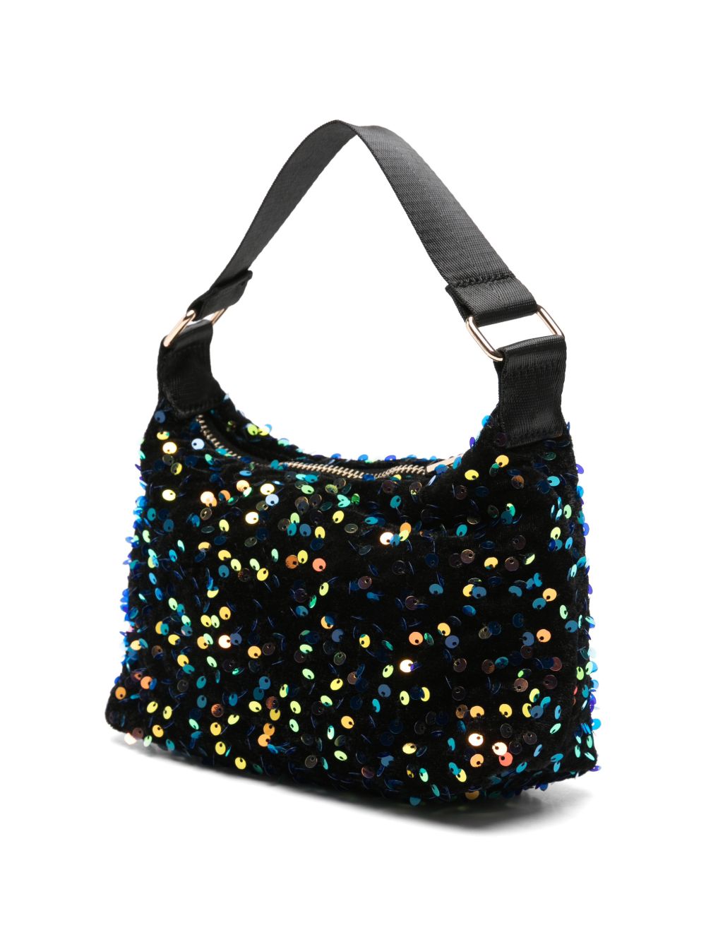 Borsa a spalla Dolly per bambina Molo nera con paillettes 7W26V104 9963 MOLO KIDS 