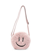 Borsa per bambina Molo Kids rosa in finta pelliccia con faccia sorridente ricamata 7W26V108 8058 MOLO KIDS 